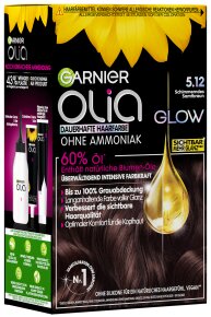 Garnier Olia Glow dauerhafte Haarfarbe 5.12 Schimmerndes Samtbraun Coloration 1Stk