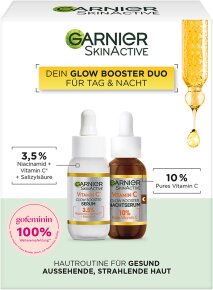 Garnier SkinActive Vitamin C Glow Booster Serum Duo für Tag & Nacht Gesichtsserum 1Stk