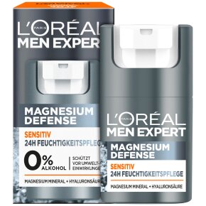 L'Oréal Men Expert Magnesium Defense 24H Feuchtigkeitspflege Sensitiv Gesichtsgel-Creme 50ml