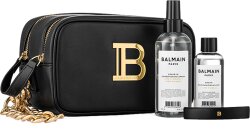 Balmain Hair Couture Signature Pouch Black Gold (Leave in, Argan Elixir, Barrette Medium Black)