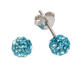 Impala Ohrstecker Kugel 5 mm aquamarine