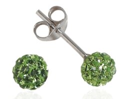 Impala Ohrstecker Kugel 5 mm peridot