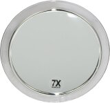 Fantasia Spiegel mit 3 Saugnäpfen, Acryl mit Silberring, 7-fach Vergrößerung, Ø 19 cm Fantasia Spiegel mit 3 Saugnäpfen, Acryl mit Silberring, 7-fach Vergrößerung, Ø 19 cm