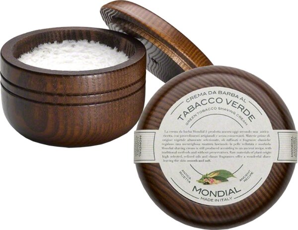 Mondial Luxury Shaving Bowl 140 Wooden ml Cream