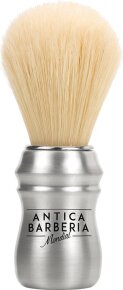 Mondial Antica Barberia Pure Bleached Bristle Rasierpinsel mit Aluminium-Griff