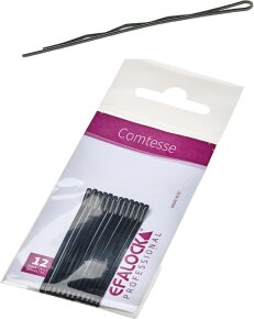 Efalock Comtesse Haarklemmen 5 cm 12 Stk. schwarz